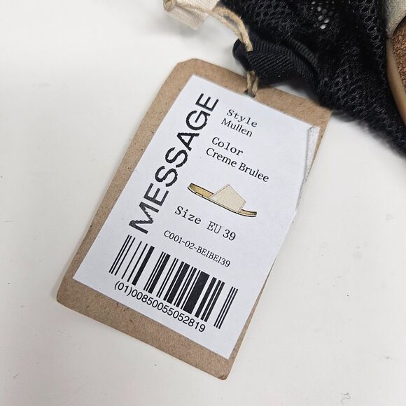 MESSAGE Mullen Classic Slides 39 Creme Brulee Neutral Minimalist Vegan Light - Picture 2 of 11